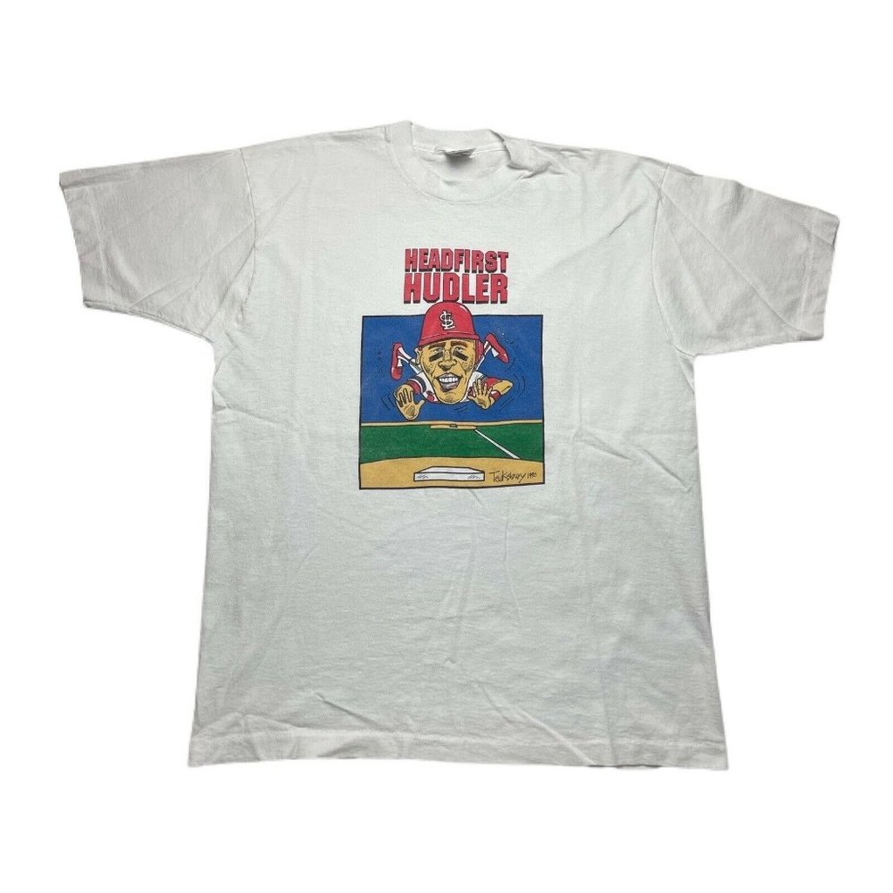 contage 90’s St Louis Cardinals Rex Rudler T Shirt Single Stitched 1990 MLB XL